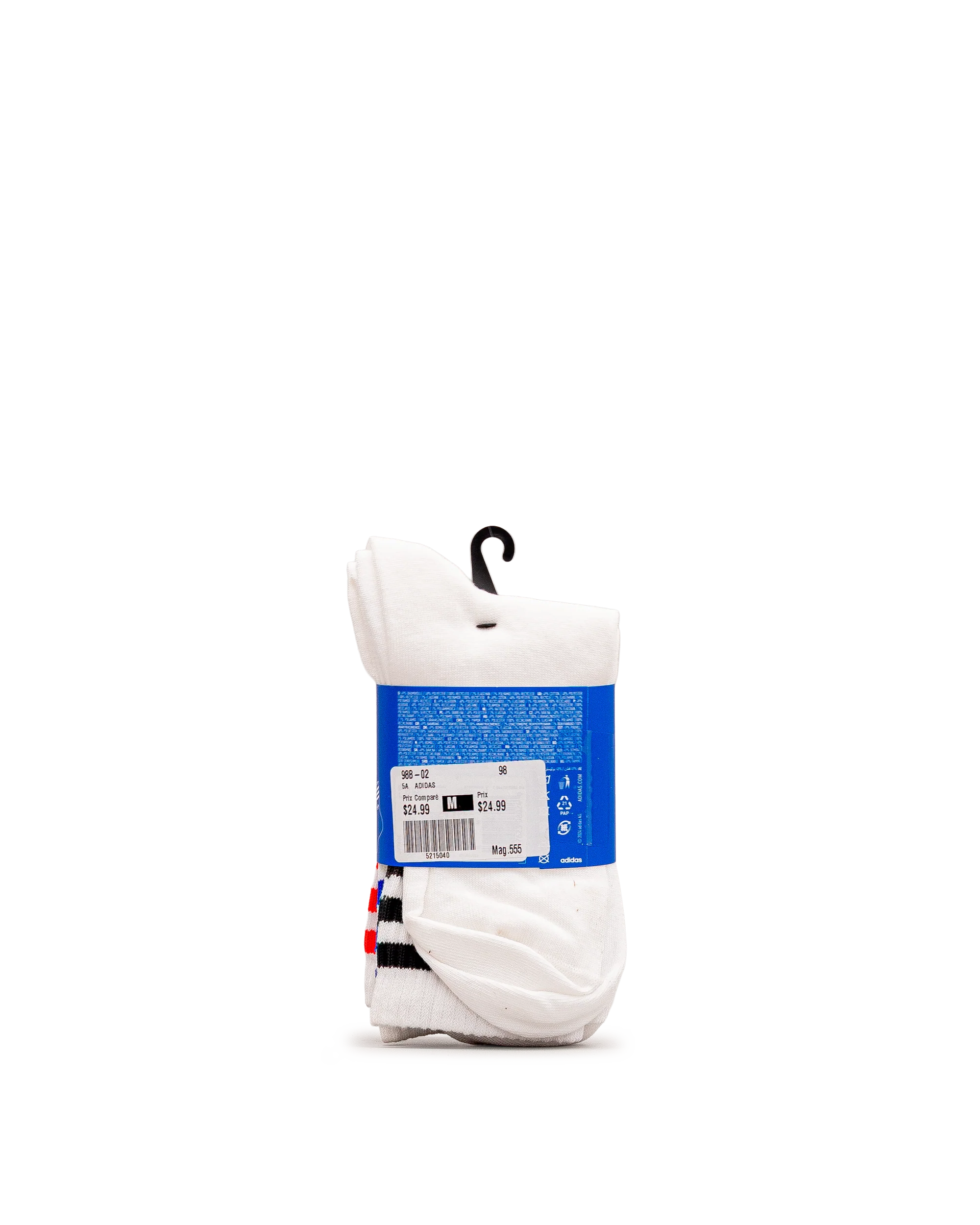 3s crew socks 3p  - Blanc - #98B-02 - Image 3