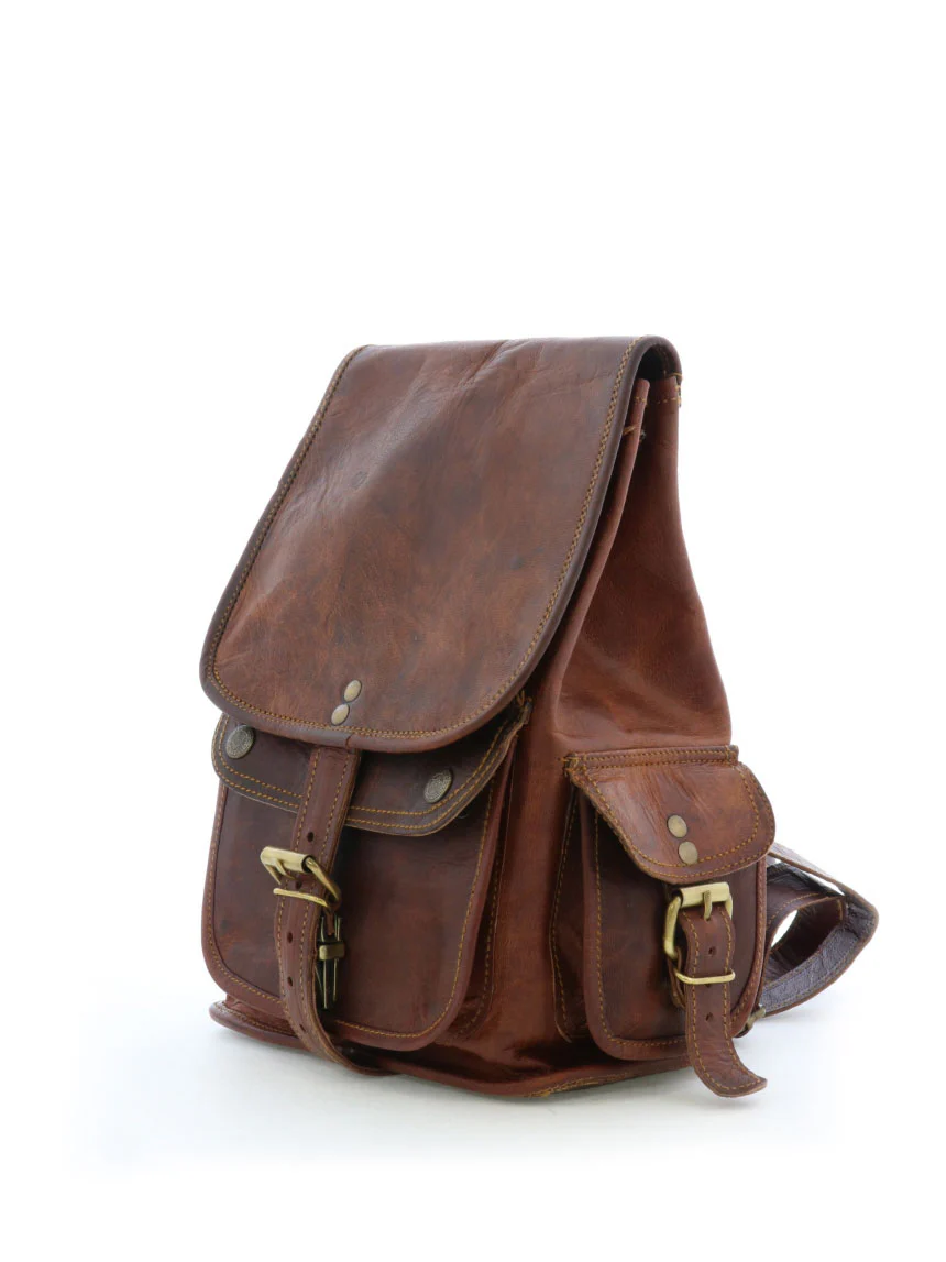 Sac à dos en cuir  - Tan - #90A-10 - Image 2