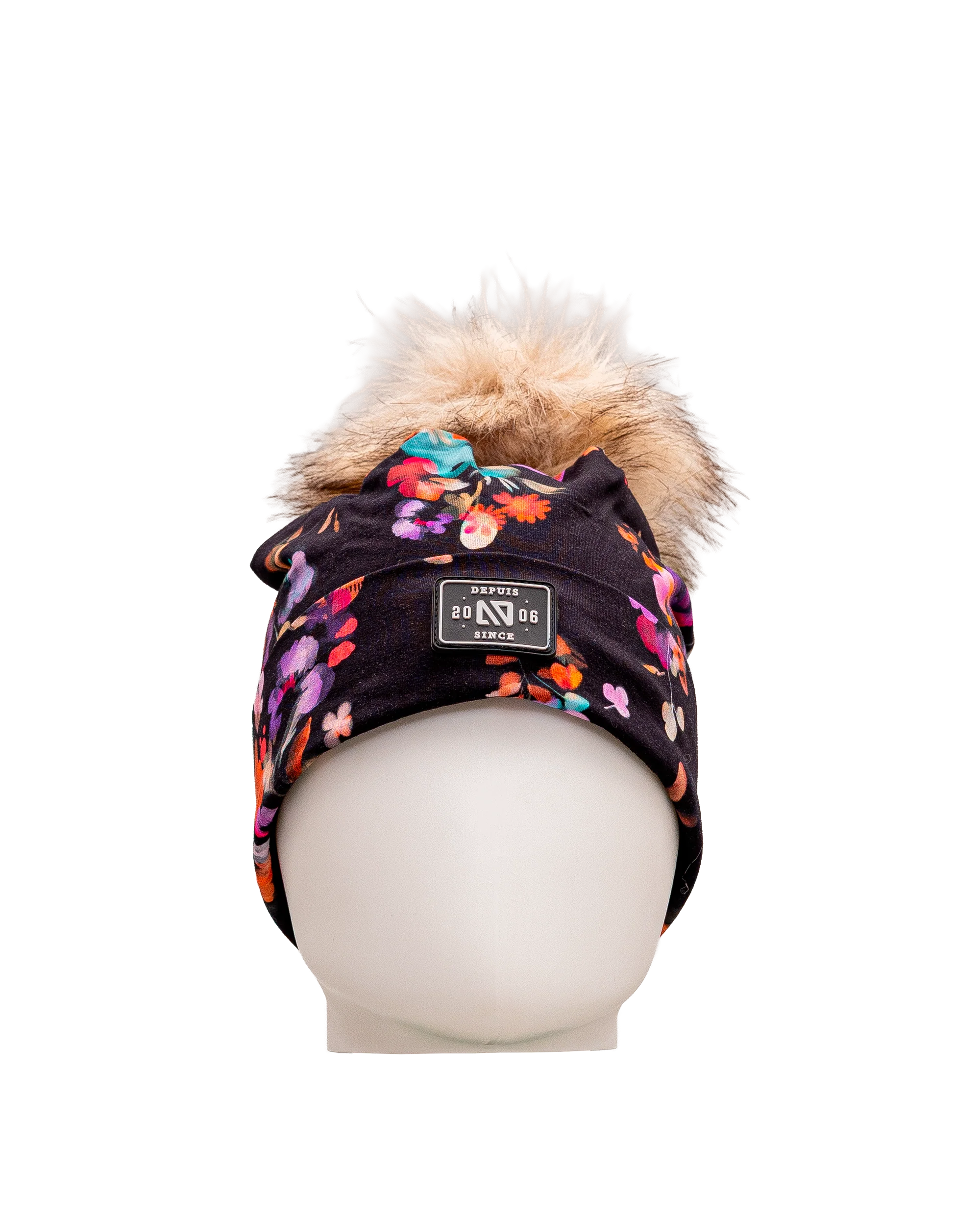 Tuque pompom jersey 5 14y - Fleur - #97D-206 - Image 2