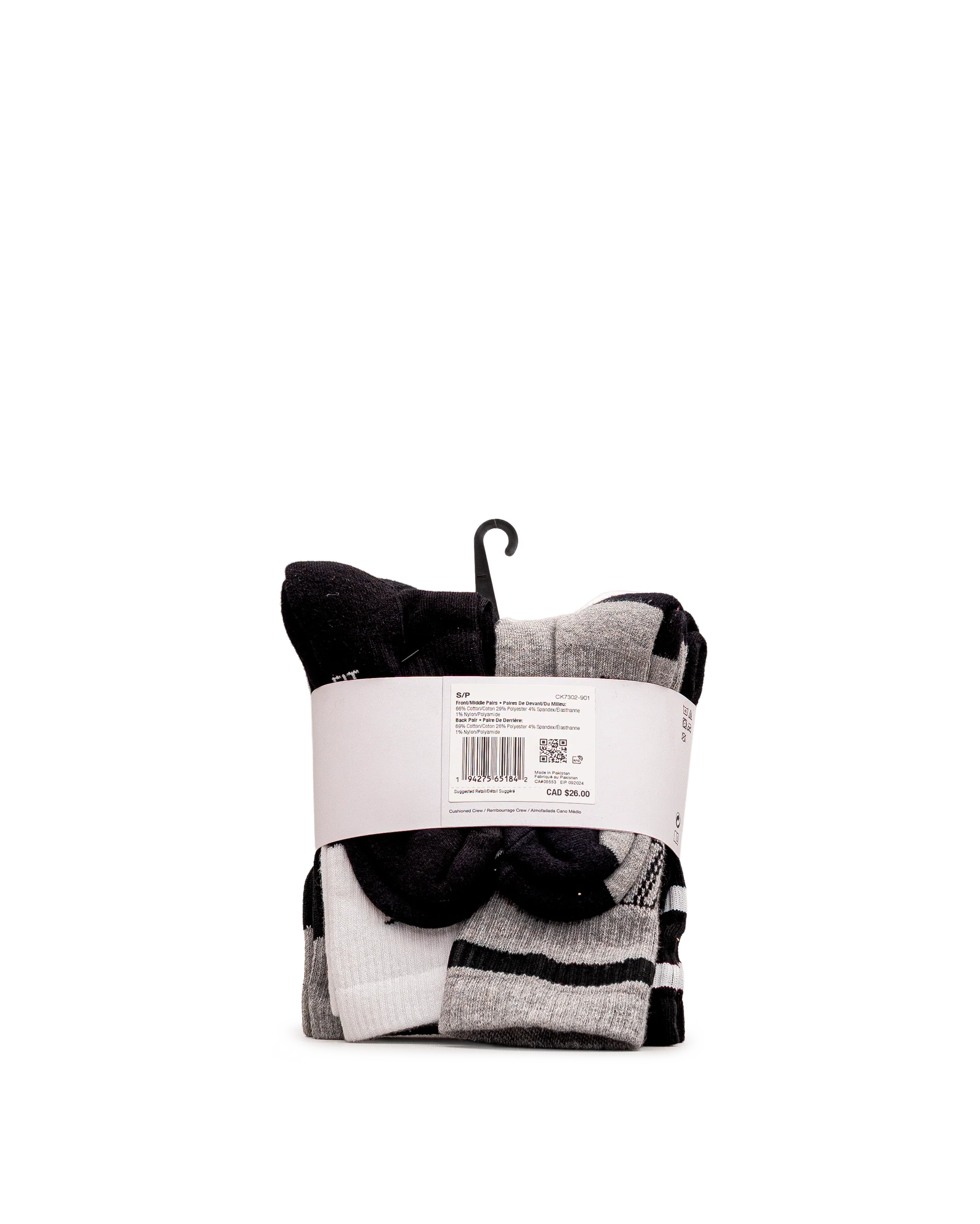 Kids cushioned crew 6pk - Noir - #97B-256 - Image 3