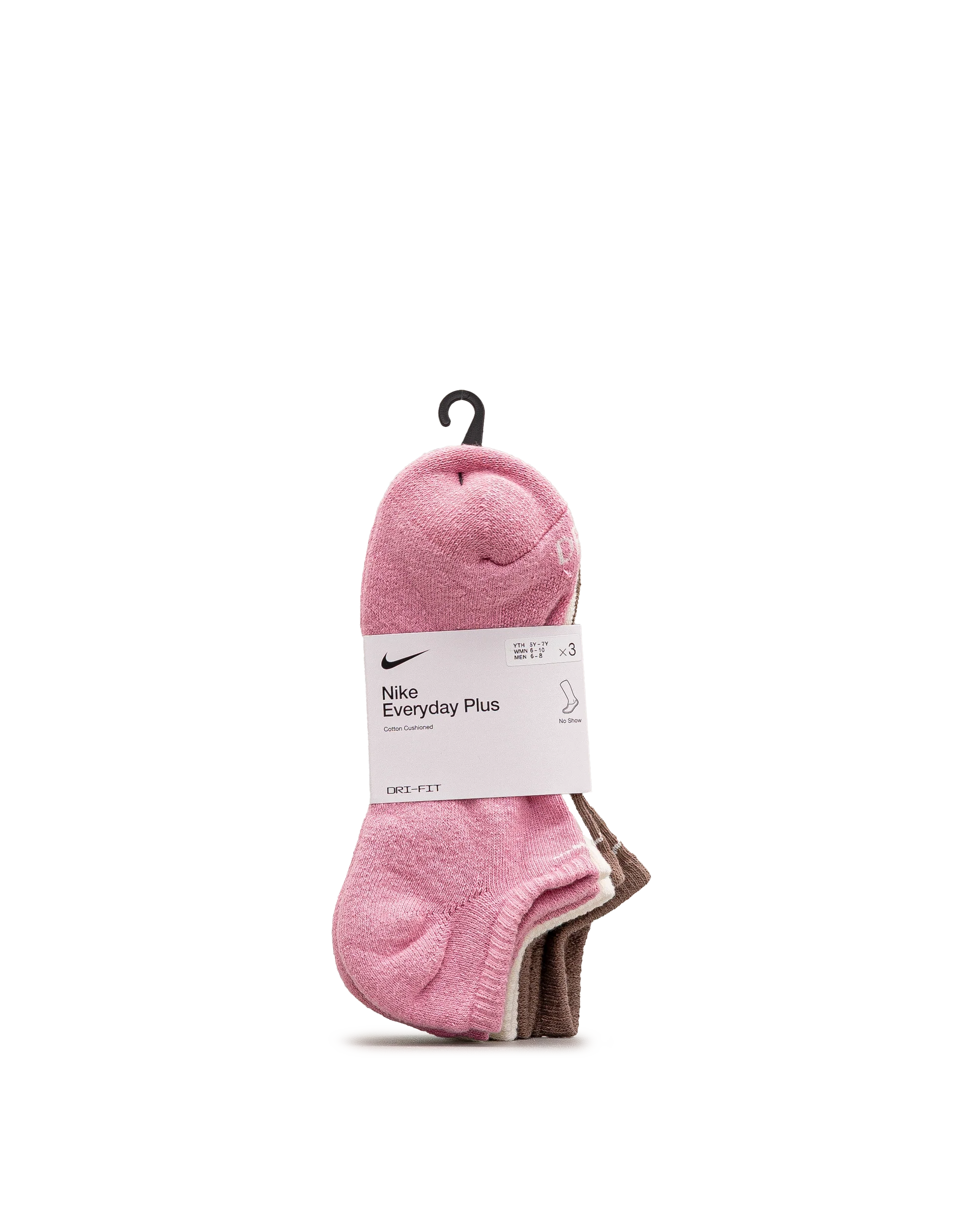 Unisex no show socks 3pk - Rose pale - #98B-20