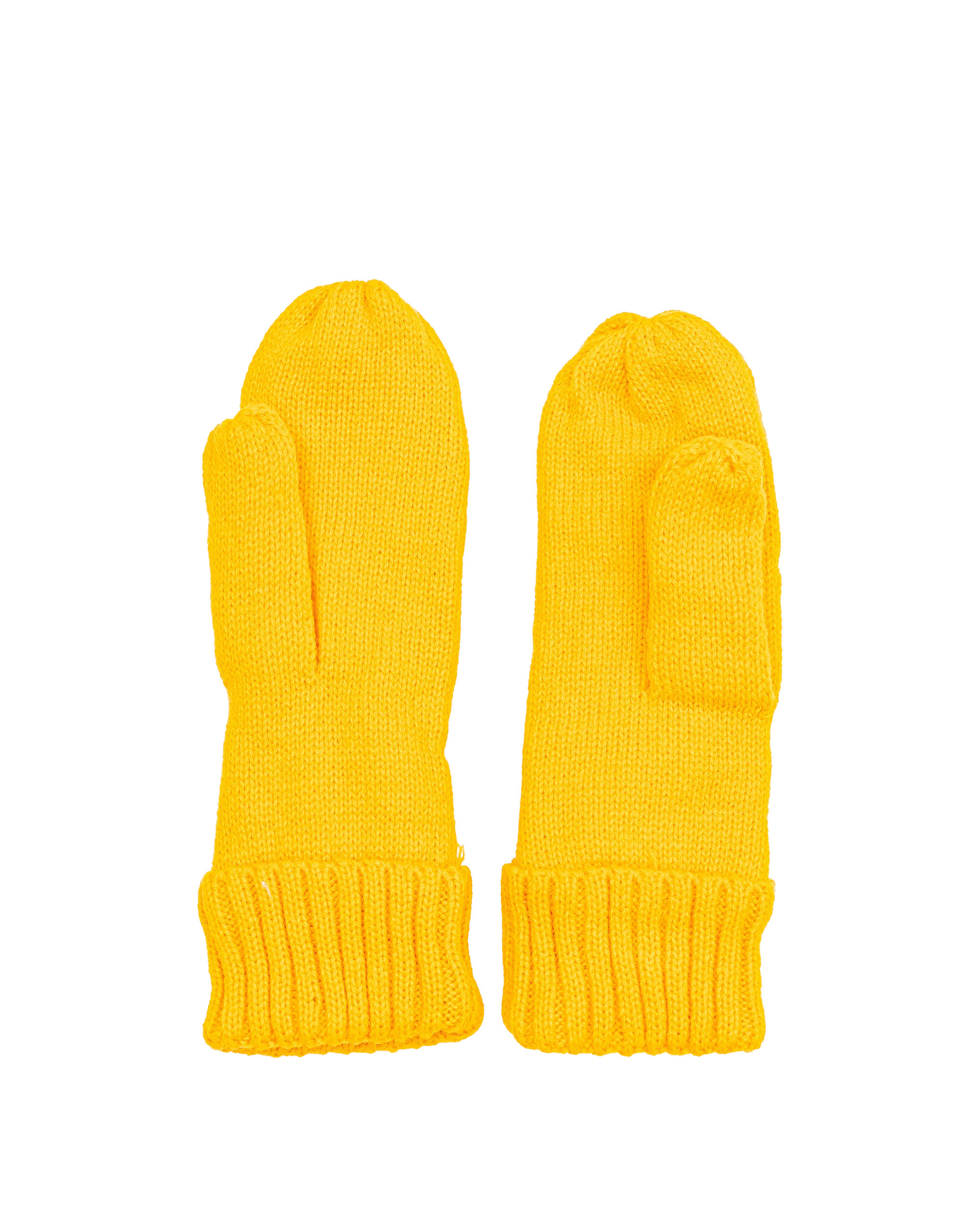 Mitaine tricot doublé - Jaune - #91Z-18 - Image 2